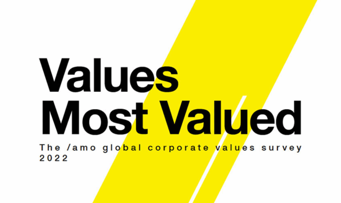 Values Most Valued 2022 Amo Global Corporate Values Report